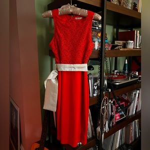 Lucy & Co. Fiery Red Bowtie Dress